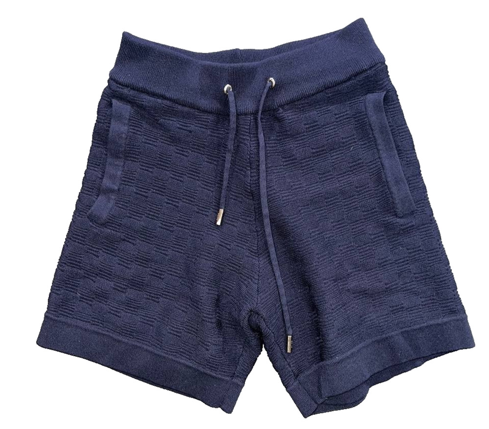 Raith Y2K knit Rocco Bermuda Shorts M Blue Cotton Skinny Relaxed Fit A009573